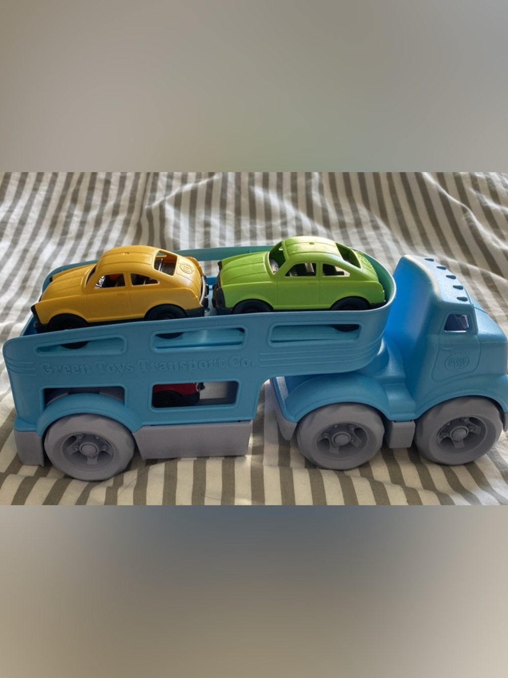 Green Toys Kids Toy Car Transporter Truck with Cars